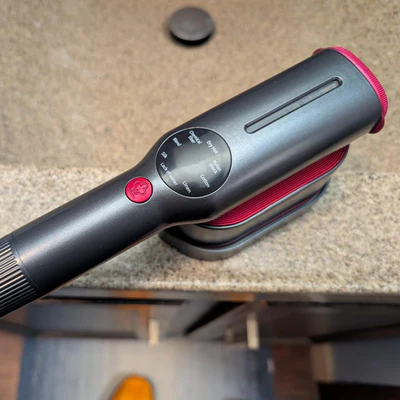 CreaseFree steamer resting on a benchtop after use